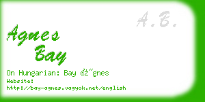 agnes bay business card